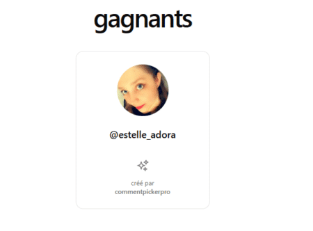 Capture gagnant instagram