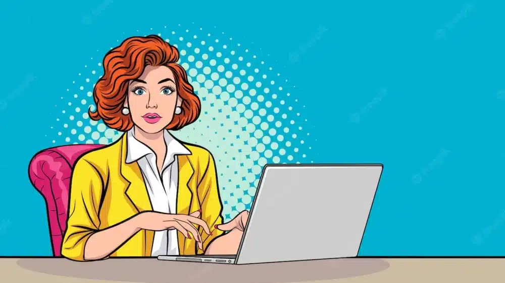 41 Sites internet pour tester des produits gratuitement 8 boss business woman working laptop computer pop art comics style 113655 339 edited