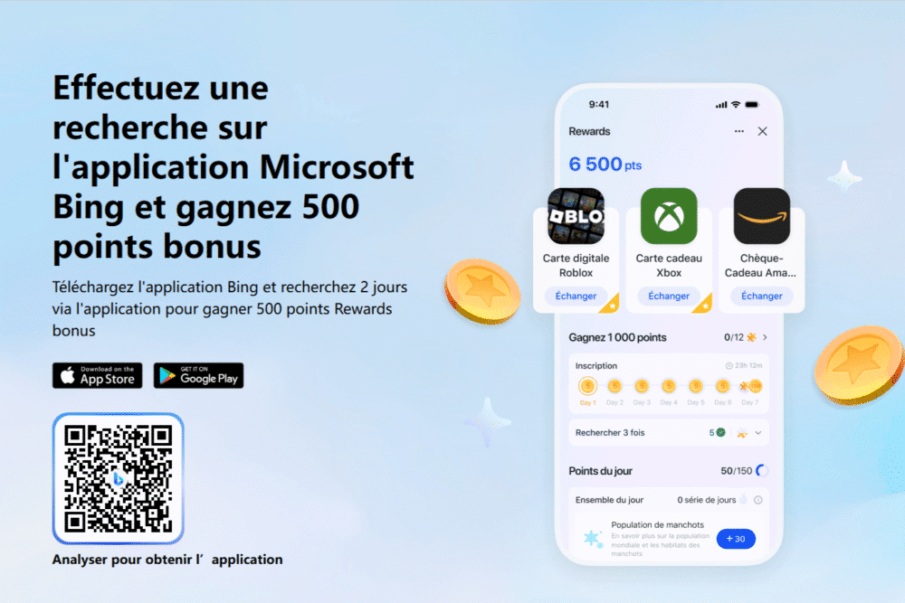 L’application mobile Microsoft Rewards