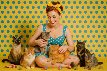 Pin up et Chats Heureux